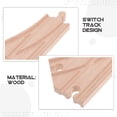 thumbnail image 2 of Shisuyan 2pcs Wooden Train Track Accessories Multi-Directional Switch Tracks Kids Educational Toy Expandable Railway Track Pieces Compatible with Thomas Train Sets, 2 of 8