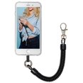 thumbnail image 4 of 4PC Mobile Phone Lanyard - Retractable Anti-theft Spring Lanyard with Connection Clips, Anti-Loss Elastic Phone Strap (Black + black spacer), 4 of 5