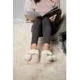 thumbnail image 5 of Stylish Knit Women's Slippers with Cute Pom Poms, Anti-Slip Weatherproof Sole, Plush Fleece Soft Interior, Comfy Cozy Daily Use Slippers (Pink-6), 5 of 7