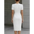 thumbnail image 2 of 2026 Elegant Off-Shoulder Mesh Sleeve Bodycon Dress for Women, Sweetheart Neck Midi Cocktail Party Dress, Formal & Wedding Guest Wear, 2 of 3