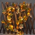 thumbnail image 5 of Cadena de lámpara Simulación de hojas de arce lámpara de alambre de cobre guirnalda decorativa de Acción de Gracias adornos de otoño lámpara colgante de 2m Romacci Cadena de lámpara, 5 of 5