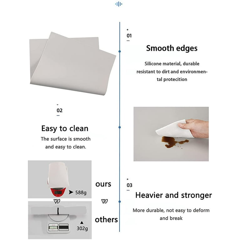 Large Silicone Mats for Kitchen Counter, 2mm Thick Heat Resistant