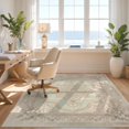 thumbnail image 3 of Design&I 6'x9' Ultra Soft Area Rug, Vintage Boho Dusty Sage Beige Crisp Decorative Kilim None Fluffy Washable Non Shedding for Guest Room Bedroom Living Room, 3 of 7