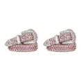 thumbnail image 2 of Decodeary Wide Application Rhinestone Belt Western Belt For Parties Bars And Concerts Modify Waist Line Pink 125cm 2Set, 2 of 6