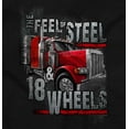thumbnail image 2 of Feel of Steel 18 Wheels Trucks Driving Men's Big & Tall Crewneck Graphic Tee Brisco Brands 2X, 2 of 5