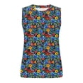 thumbnail image 3 of Pounoo Débardeurs pour Femmes Imprimé Tropical Sans Manches Col Rond Coupe Ample Respirant Extensible Pulls Décontractés Blouses Quotidiennes Style Vacances Cadeau, 3 of 6