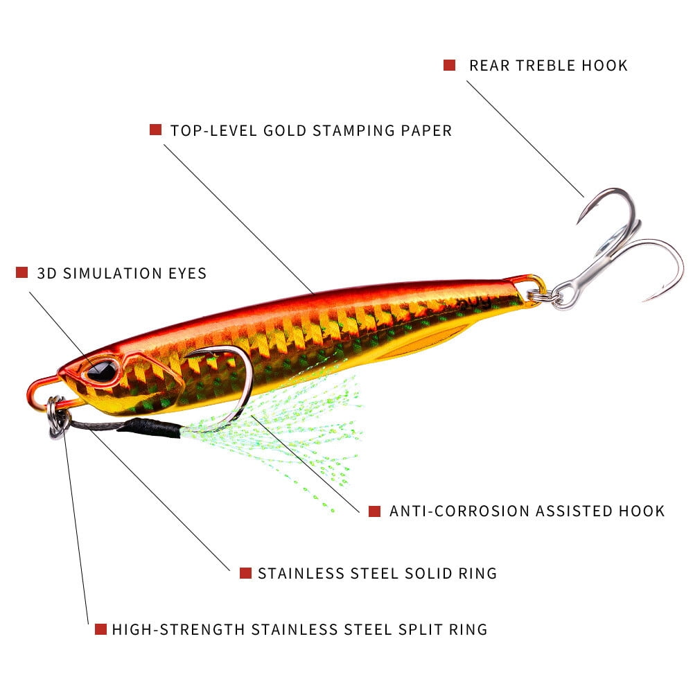 8 Pack Offshore Micro Butterfly Metal Jigs Fishing Lure For Tuna Snapper Bass