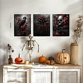 thumbnail image 4 of Framed Dark Gothic Canvas Wall Art Set of 3, Creepy Witchy Halloween Wall Decor Paintings, Crow and Skull Goth Aesthetic Posters Prints for Living Room Bedroom Bathroom Home Decor 12x16In, 4 of 6