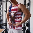 thumbnail image 5 of Logiee USA Eagle with Spread Wings Print Men's Workout Tank Top,Quick Dry Workout Tank Top,Gym Muscle Tee,Fitness Bodybuilding Sleeveless T Shirt-Medium, 5 of 7