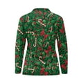thumbnail image 5 of Yuyamidu Christmas Long Sleeve Golf Shirts for Woman Athletic Tennis Shirts Candy Canes Workout T-Shirts Red Bow Golf Clothes Activewear Pullover Size XL, 5 of 8