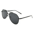 thumbnail image 2 of Modern Aviator Sunglasses Flat Top High Bridge Metal Frame UV400 Black, Black, 2 of 4
