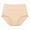 Beige, variant on yunLCZ Women's Cotton Underwear High Waist Women's Large Comfortable Underwear Trackless MidWaist Cotton Bottom Crotch With Raised Hips Contracted Abdomen Traceless Triangle Pants