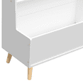 thumbnail image 6 of Kids Bookshelf, 3-Tier Book and Magazine Wooden Open Nursery Bookcase, Baby Book and Toy Storage Display Cabinet Organizer with Legs, for Children, Friends, Family, White, 6 of 9