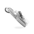 thumbnail image 4 of Rhodium Plated 925 Sterling Silver Shark Head with Open Jaw Pendant Slide, 4 of 5
