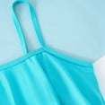 thumbnail image 6 of GYRATEDREAM Girls 2-Piece Bathing Suit Kids Sleeveless Adjustable Spaghetti Strap Hawaii Print Swimsuit Tankini Sets Children Beach Vacation Swimwear Blue for 8-14 Years, 6 of 8