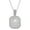 White, variant on Diamoness Women’s Sterling Silver CZ Cross Necklace, 18” Chain