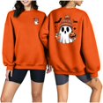 thumbnail image 2 of Halloween Sweatshirts Women Oversized Black Cat Ghost Pumpkin Tops | Spooky Season Magical Sweatshirts,Sweatshirts Women,Cute Ghost Pullover Tops,Halloween Fall Long Sleeve Tops, 2 of 6