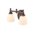 thumbnail image 3 of Millennium Lighting  Metal 2 Light Vanity Fixture in Multiple Finishes with Frosted Glass Shades Rubbed Bronze Bronze Oil Rubbed, 3 of 5