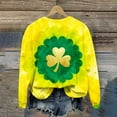 thumbnail image 7 of Puyaiuu Womens St. Patricks Day Clover Print Sweatshirt Soft Fortunate Shamrock Long Sleeve Shirt Green Tunic Pullover Top Irish Holiday Clothes Gift, 7 of 7