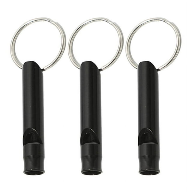 Metal Whistle 3Pcs Training Whistles Compact Size Loud Crisp Sound High Decibel Rustproof Portable Aluminum Alloy Emergency Survival Keychain Whistles Camping Supplies