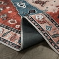 thumbnail image 3 of CAMILSON Oriental Retro Persian Traditional Vintage Distressed Non-Shedding Indoor Area Rug(4001-Red 2x7), 3 of 10