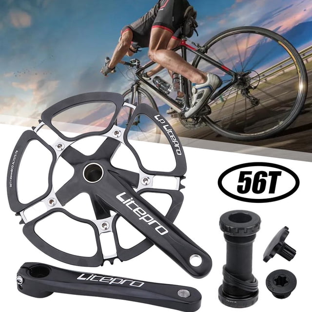 s de plegable BMX 130BCD 170mm 7075-T6 Aluminio 56t shamjiam Carrito de bicicleta plegable