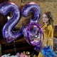 thumbnail image 2 of Globos de cumpleaños para niño y niña, globo con número morado de 32 pulgadas, decoración para fiesta de cumpleaños, aniversario de 9/1/3 años, 2 of 5