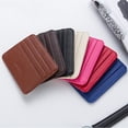 thumbnail image 5 of Candy Color Business ID Card PU Leather Bank card Men Short Wallet Slim Billfold Short Purse Multi Slot Card Holder RED, 5 of 8