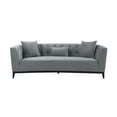 thumbnail image 2 of Armen Living Melange Modern Velvet & Wood Sofa in Gray/Black, 2 of 8
