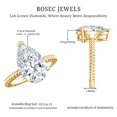 thumbnail image 6 of Rosec Jewels 4 Ct Lab Grown Diamond Big Engagement Ring (IGI Certified, E-VS1 Grade), 14K Yellow Gold, US 10.00, 6 of 9