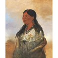 thumbnail image 2 of George Catlin 15x18 Gold Ornate Wood Frame and Double Matted Museum Art Print Titled - Hon-Is-A-Put-O, Wife of Bear-Catcher (1832), 2 of 4