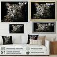 thumbnail image 4 of Designart "Nightwatcher Of The Majestic Leopard" Animals Leopard Floater Framed Canvas Wall Art, 4 of 5