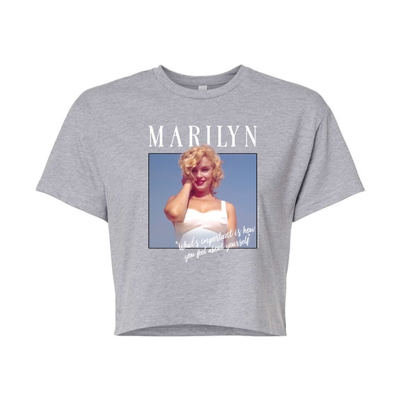 Marilyn Monroe - How You Feel About Yourself Cropped Graphic T-Shirt