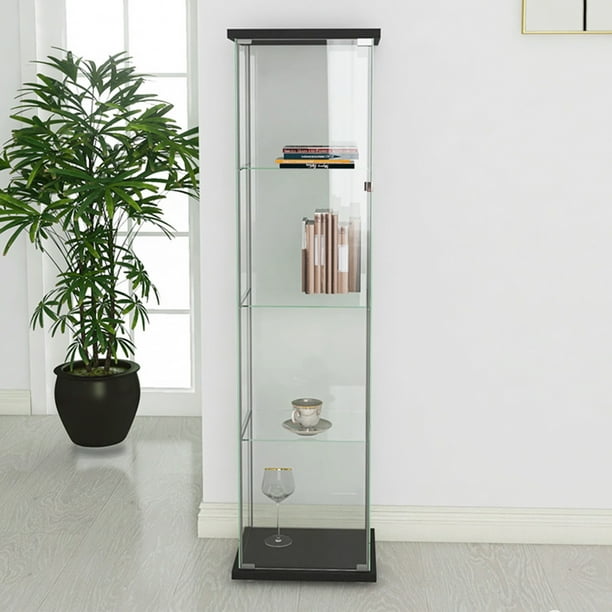 4Tier Glass Display with Door, Easy to Open and Close, SYNGAR