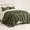Olive Green-Full/Queen (92" X 96"), variant on Bright White Full/Queen (92" X 96") Waffle Weave Cotton Bed Blanket