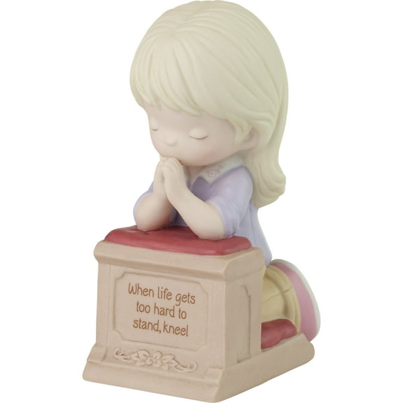 Precious Moments When Life Gets Too Hard To Stand, Kneel Blonde Hair/Light Skin Figurine, Count 1