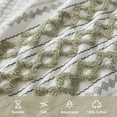 thumbnail image 2 of 1 PCS Panneau de Rideau en Coton Imprimé 50x84 Pouces avec Rayure en Chenille et Doublure Vert, 2 of 5