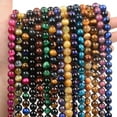 thumbnail image 5 of Nvzi Pulsera de cuentas de 8 mm, collar, accesorio de bricolaje, piedra de ojo de tigre tricolor natural, producto semiacabado, cuentas sueltas, 5 of 5