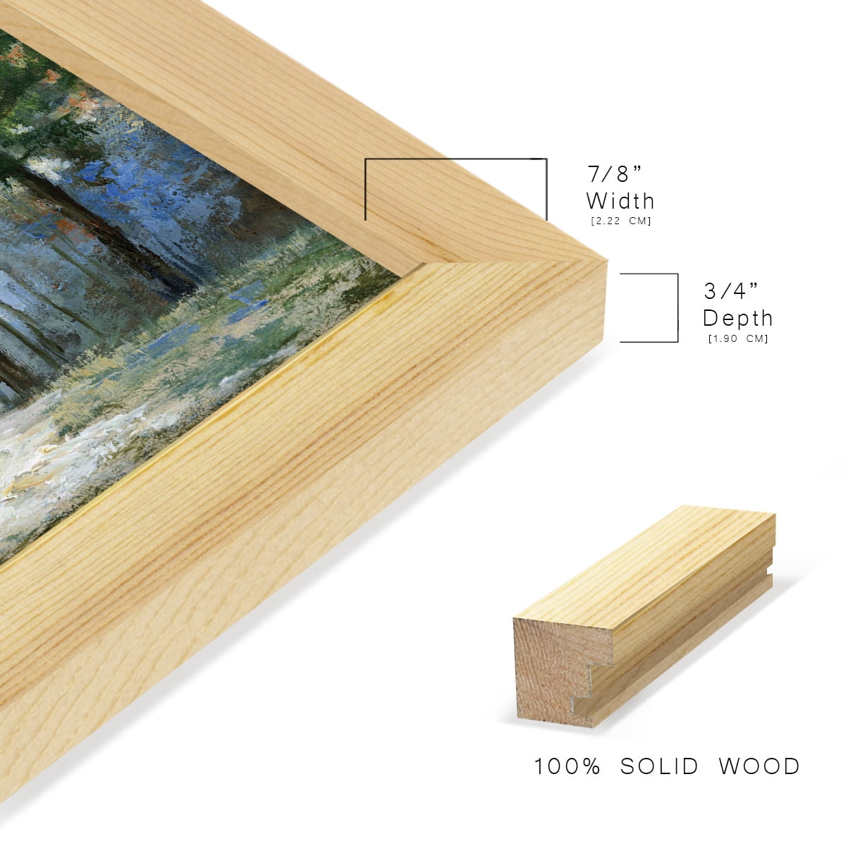 Afternoon Light -Framed Print w/glass-Natural Wood