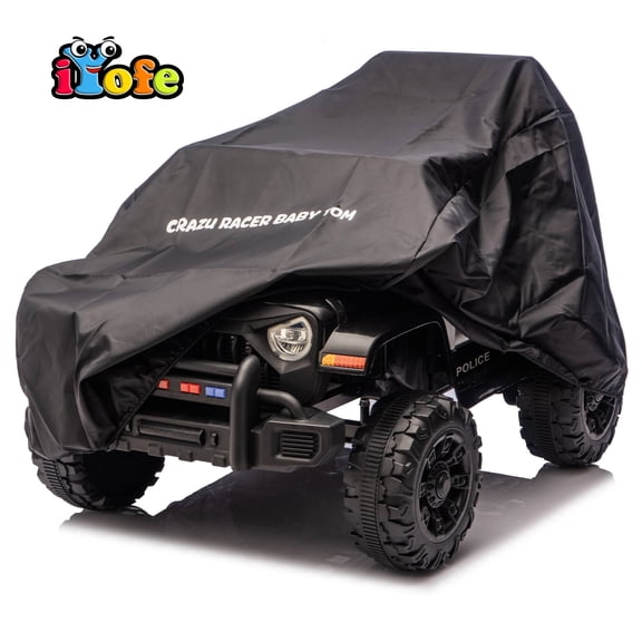 Ride On Toy Car Cover, Outdoor Wrapper Resistant Protection for Electric Battery-Powered Kids' Ride On Car, Black(Only Cover)