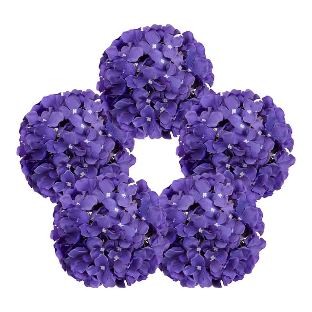 Fall Mantle Scarf Flower for Centerpieces Hanging Decorations for outside 5 Pack Detachable Silk Hydrangea Heads For Home & Wedding Decorations Easy To Arrange Floral