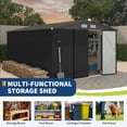 thumbnail image 4 of 10x14 FT Metal Outdoor Storage Outdoor Storage Unit - Lockable Door & Air Vents - Heavy Duty Garden Utility Outdoor Storage Unit for Backyard, Patio, Lawn - Weatherproof & UV Protected - No Floor, 4 of 6