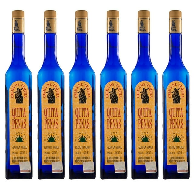 Pack de 6 Crema De Tequila Quita penas 1 L Quita penas