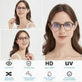 thumbnail image 5 of 4 Pairs Reading Glasses for Men Women Spring Hinge Round Horn Power Oval Reader Eyeglasses 2.75, 5 of 6