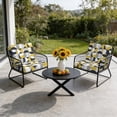 thumbnail image 6 of Outdoor Patio Cushion Covers 4 Pack Mid Century Geometric Patio Chair Cushion Covers with Ties and Zipper Abstract Modern Yellow Waterproof Outdoor Seat Cushion Covers for Patio Furniture 22"x22", 6 of 9