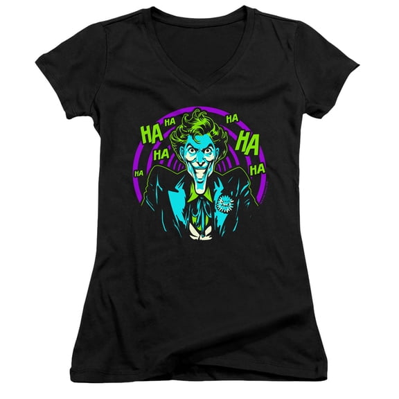 Batman Hahaha Junior Women's T-Shirt V-Neck Black