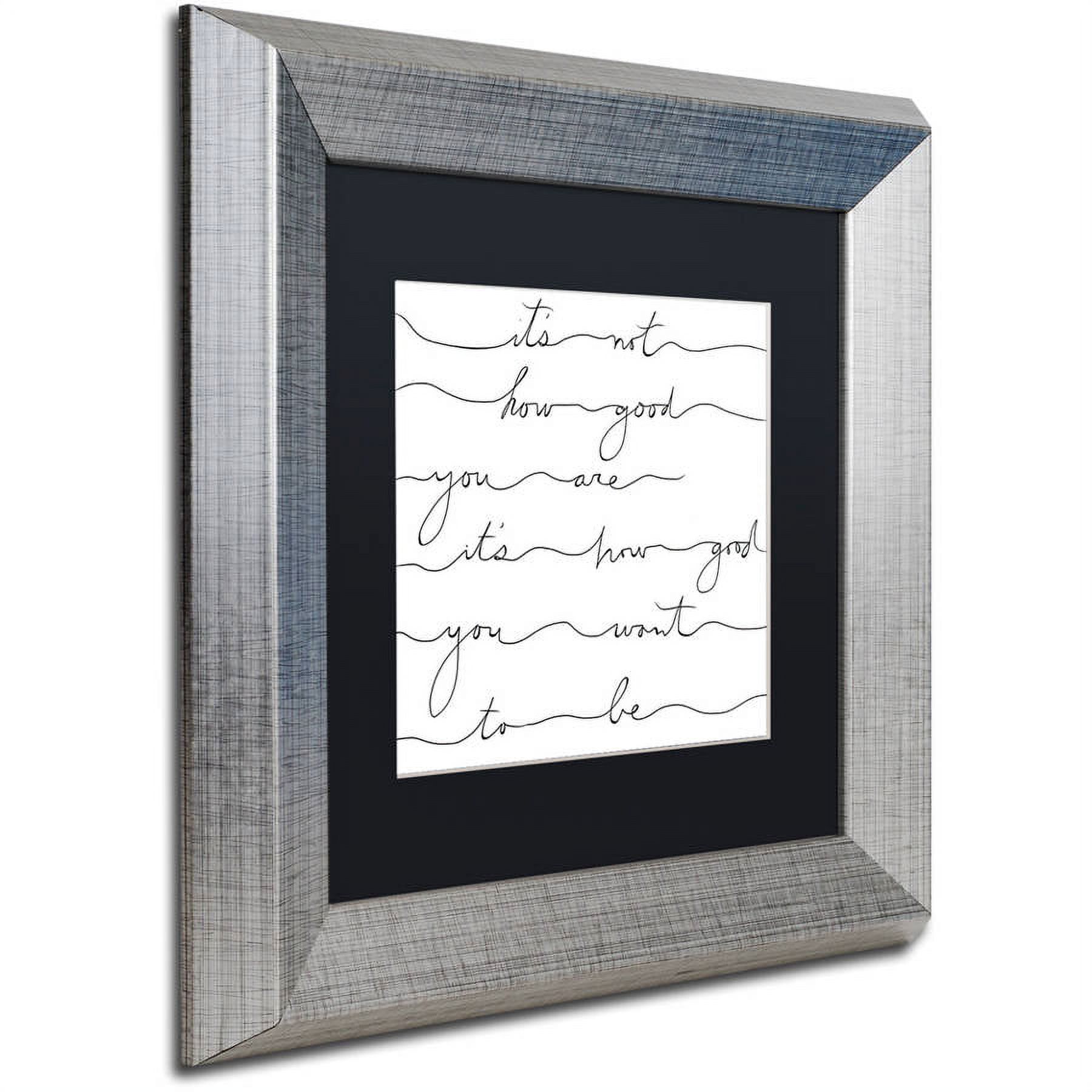 Trademark Fine Art "How Good Black" Canvas Art by Lisa Powell Braun, Black Matte, Silver Frame
