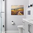 thumbnail image 5 of Vintage Wall Decor Country Sunflower Lavender Pictures Farmhouse Landscape Canvas Wall Art Nature Painting Home Modern Artwork Decorations Framed for Living Room Bedroom Bathroom Office 16 x 12 inch, 5 of 6