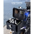 thumbnail image 3 of VEVOR Baúl superior universal para motocicleta de 55 l con revestimiento de cuero, 3 of 9