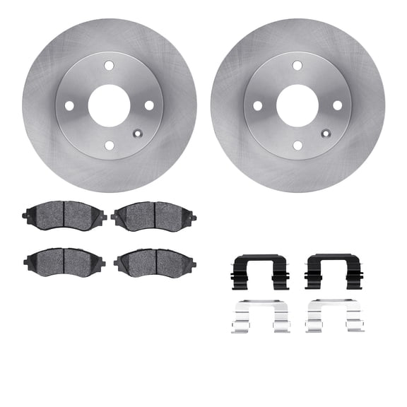 Dynamic Friction Company Front Brake Rotors with 5000 Advanced Brake Pads includes Hardware 6512-01053